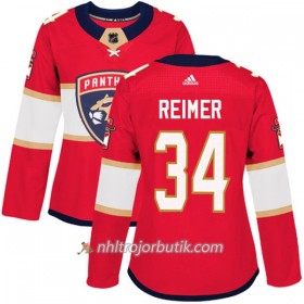 Dame Ishockey Florida Panthers Tröja James Reimer 34 Adidas 2017-2018 Röd Authentic
